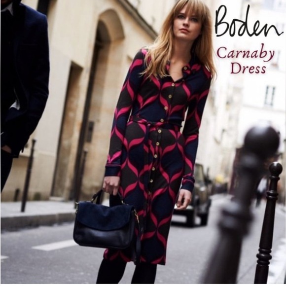 Boden Carnaby Shirtdress | Retro Mod 60’s Print - Picture 1 of 8